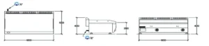 mobiliario-contract-dimensiones muestra plancha gas cromo duro 550 fondo 900 largo 1
